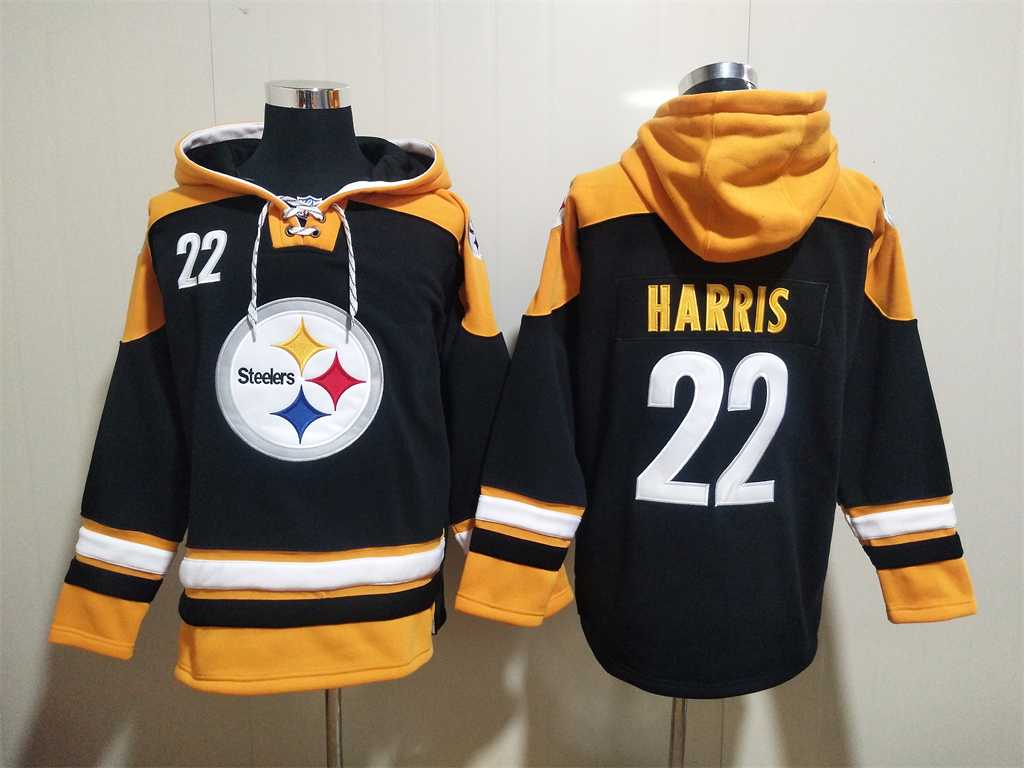 Steelers 22 Najee Harris Black All Stitched Sweatshirt Hoodie,We sell and wholesale Steelers 22 Najee Harris Black All Stitched Sweatshirt Hoodie on line form chian!